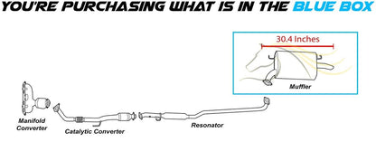 Northeastern Exhaust | Stainless Steel Exhaust Muffler Compatible for Toyota Camry 1997-2001 3.0L | Free Hangers, Clamp, and Bolts & Nuts Included | Automotive Replacement Part