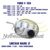 Exhaust Muffler for 2004-2008 Ford F-150 4.6L/5.4L, 2005-2008 F-150 4.2L, and 2006-2008 Lincoln Mark LT 5.4L