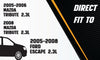 2005-2006 & 2008 2.3L Mazda Tribute | 2005-2008 Ford Escape 2.3L Front Pipe, Muffler, Resonator Exhaust System Kit