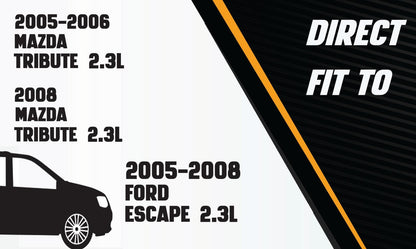 2005-2006 & 2008 2.3L Mazda Tribute | 2005-2008 Ford Escape 2.3L Front Pipe, Muffler, Resonator Exhaust System Kit
