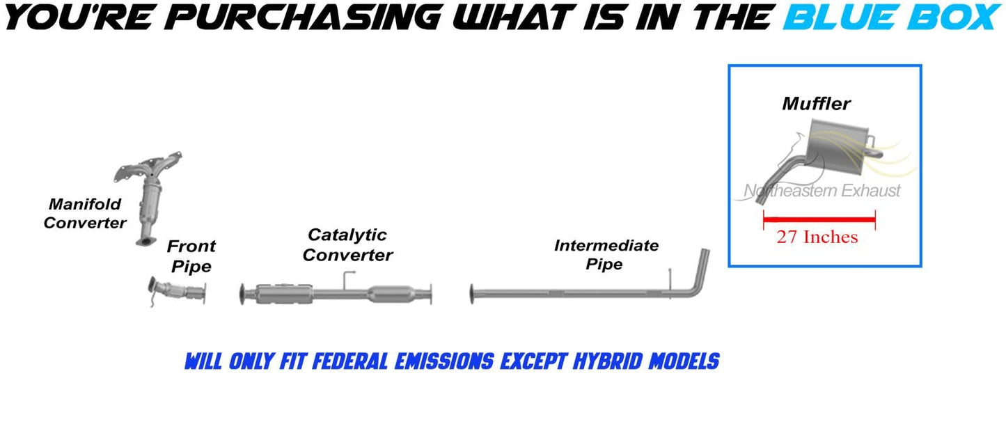 2011-2014 Hyundai Sonata 2.4L Exhaust Muffler | Only for Federal Emissions Except Hybrid Models (OOS)
