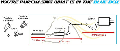 2001-2006 Chrysler Sebring and Dodge Stratus 2.7L Front Pipe, Resonator, Muffler Exhaust Kit
