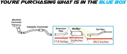 2004-2006 2.8L and 3.5L, 2007-2012 2.9L and 3.7L GMC Canyon Exhaust Pipe, Muffler and Tail Pipe