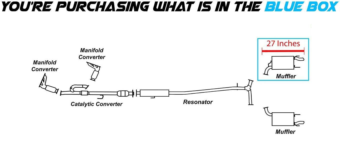 Passenger-Side Muffler 2007-2012 Lexus ES350 and Toyota Camry 3.5L