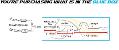 1999-2004 Ford Mustang 3.8L 3.9L Exhaust Pipe, Muffler and Tail Pipe