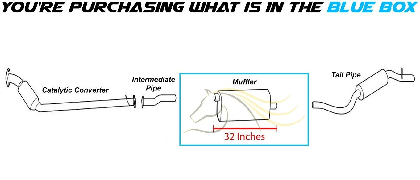 Exhaust Muffler for 2005–2006 Buick Terraza/Saturn Relay 3.5L and 2007 Buick Terraza/Saturn Relay 3.9L