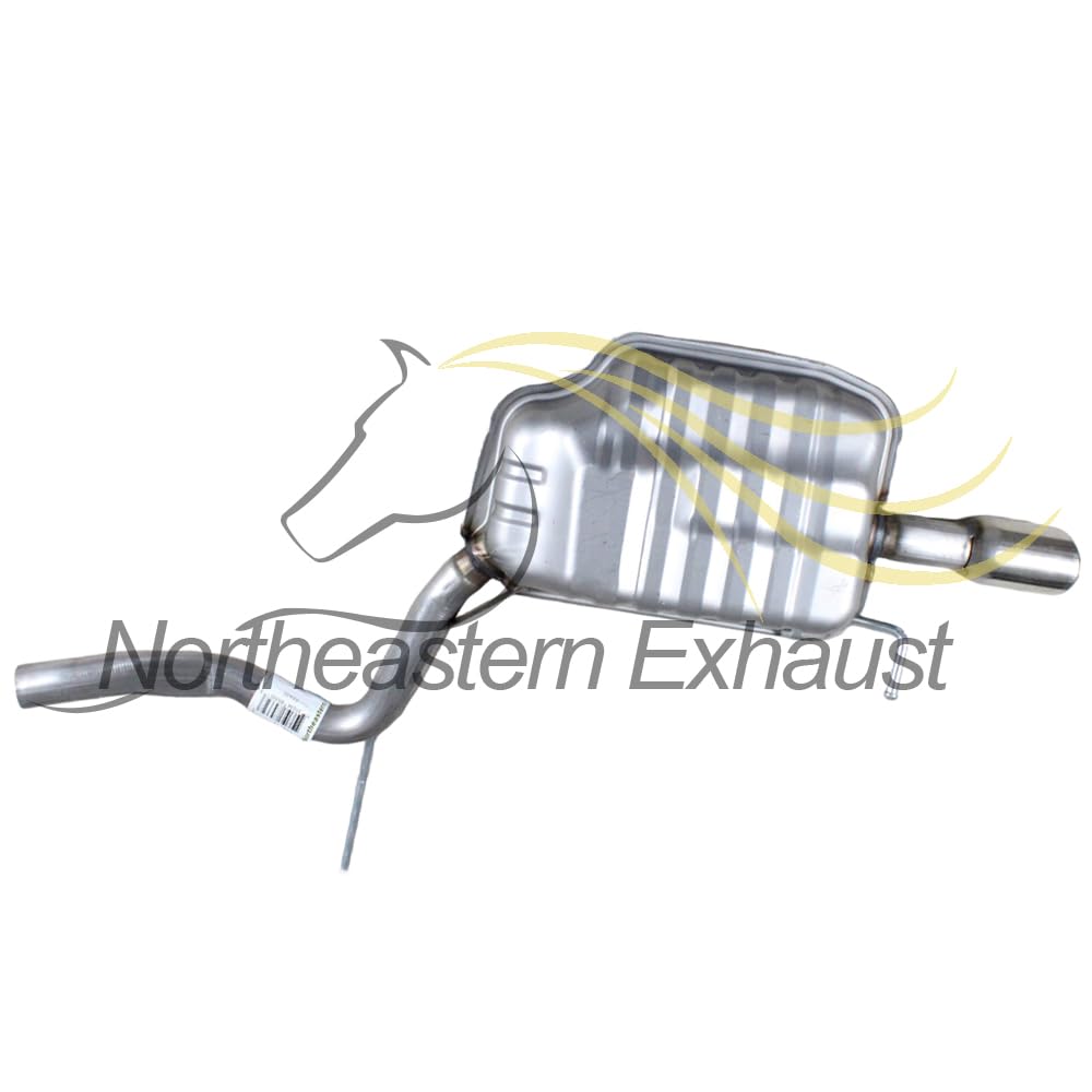 Northeastern Exhaust | Stainless Steel Pair of rear Exhaust Mufflers Compatible for 2005-2009 Audi A4 Quattro 2.0L| Free Sleeves Included | Automotive Replacement Part