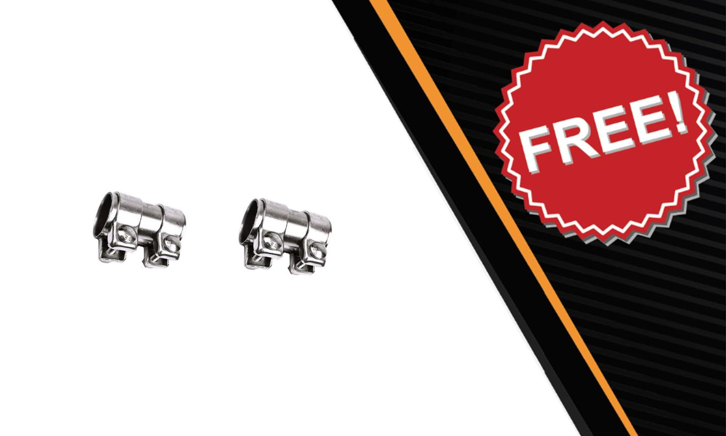 Northeastern Exhaust | Stainless Steel Pair of rear Exhaust Mufflers Compatible for 2005-2009 Audi A4 Quattro 2.0L| Free Sleeves Included | Automotive Replacement Part