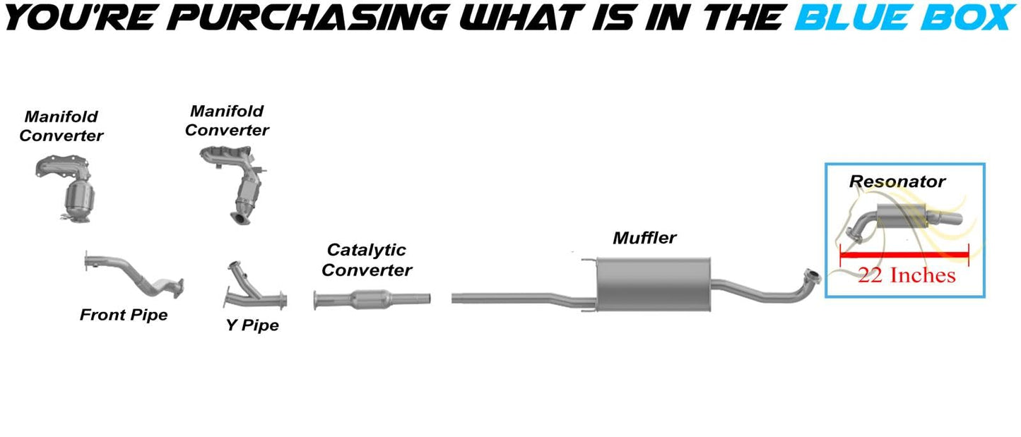 2008-2013 Toyota Highlander 3.5L 3.3L Exhaust Resonator Pipe