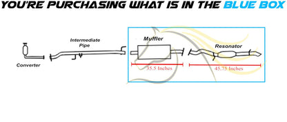 Muffler & Resonator Exhaust Kit for 2001-2004 Mazda Tribute & Ford Escape 2.0L 3.0L
