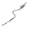 1997-2002 Ford Escort and 1997-1999 Mercury Tracer 2.0L Resonator Pipe and Muffler