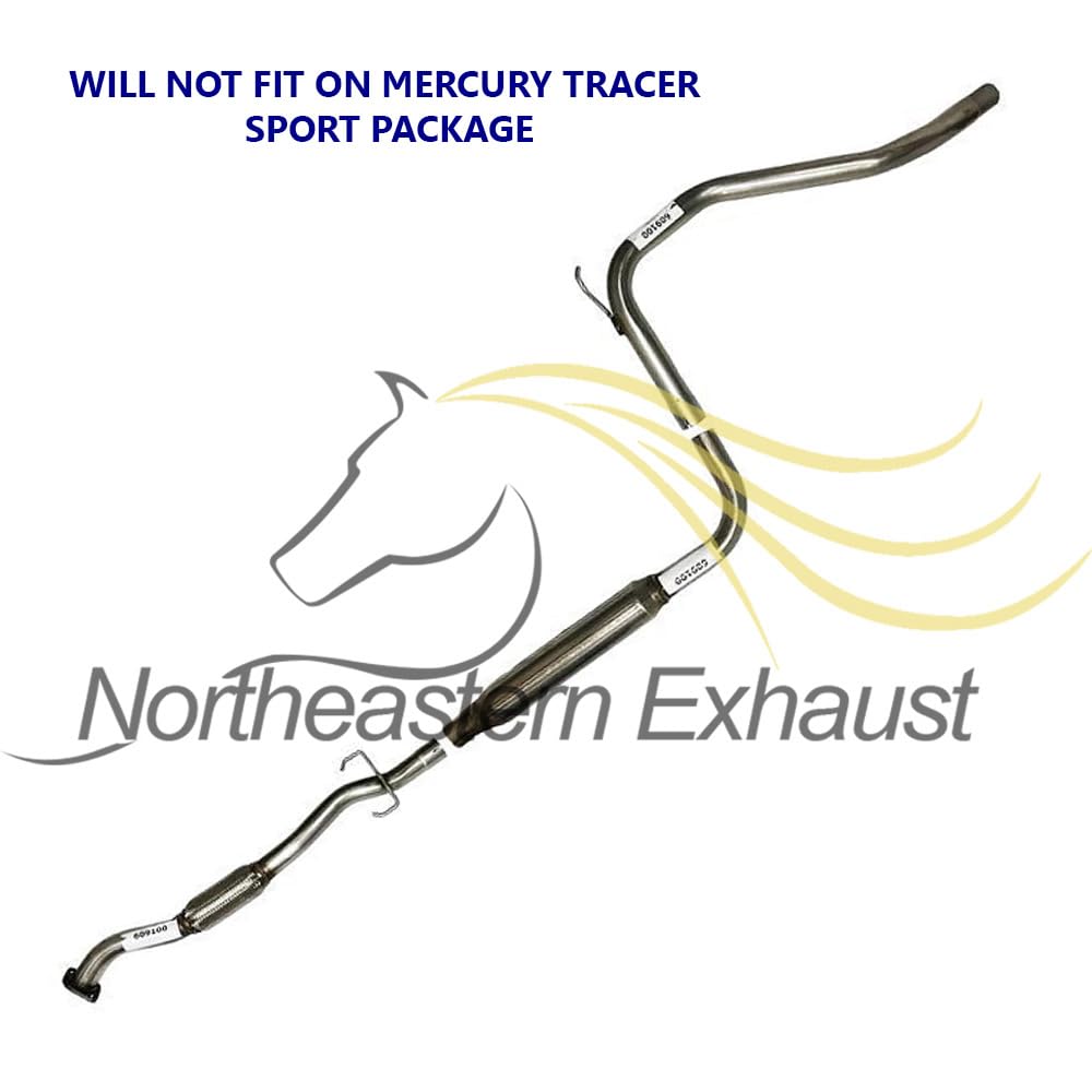 1997-2002 Ford Escort and 1997-1999 Mercury Tracer 2.0L Resonator Pipe and Muffler