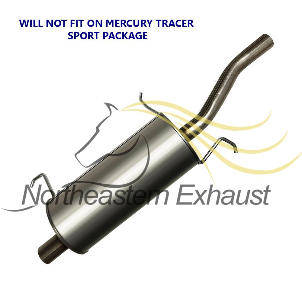 1997-2002 Ford Escort and 1997-1999 Mercury Tracer 2.0L Resonator Pipe and Muffler