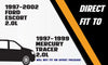 1997-2002 Ford Escort and 1997-1999 Mercury Tracer 2.0L Resonator Pipe and Muffler