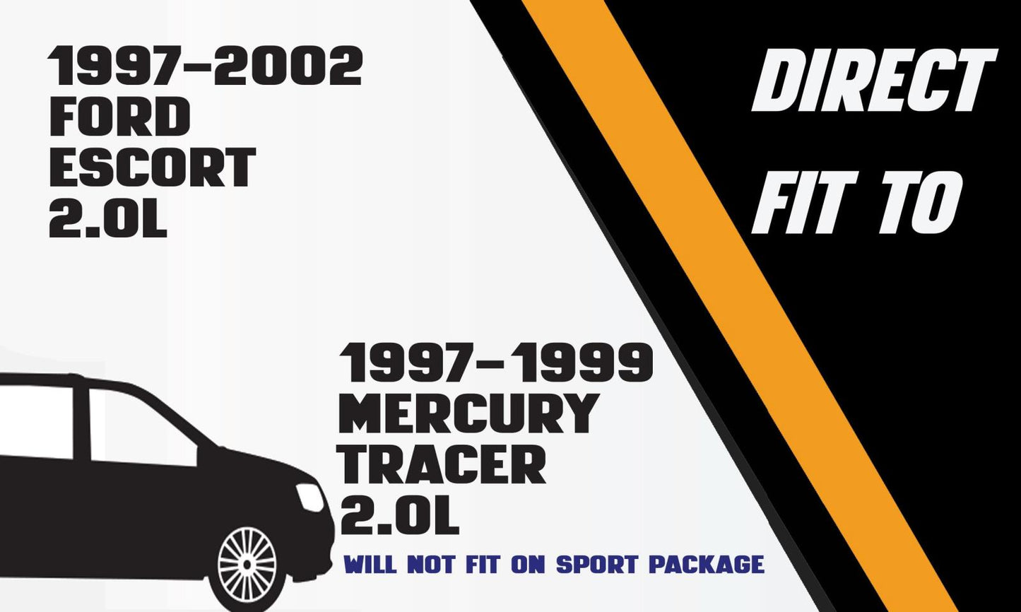 1997-2002 Ford Escort and 1997-1999 Mercury Tracer 2.0L Resonator Pipe and Muffler