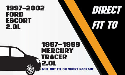 1997-2002 Ford Escort and 1997-1999 Mercury Tracer 2.0L Resonator Pipe and Muffler