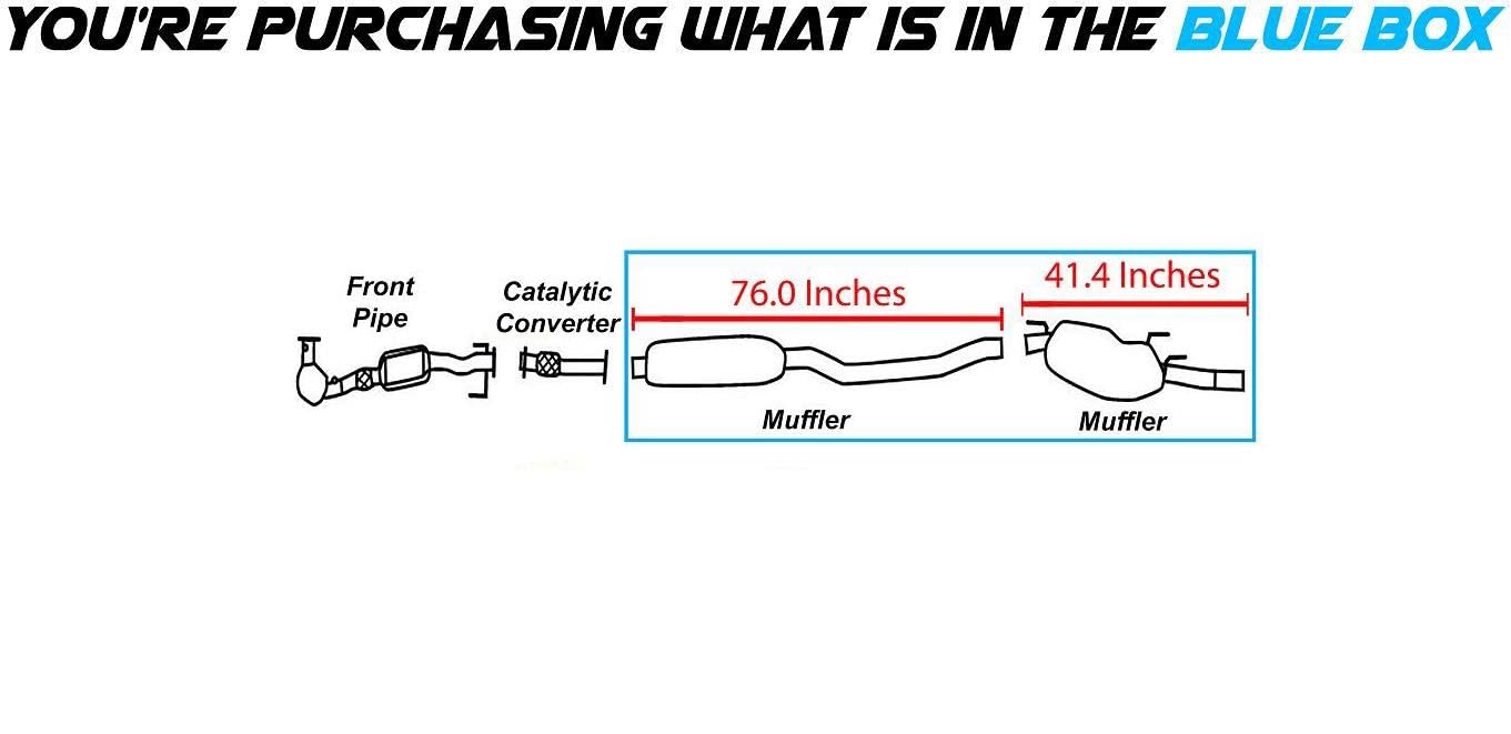 1999-2003 Saab 9-5 2.3L Turbo Front and Rear Muffler Exhaust System Kit