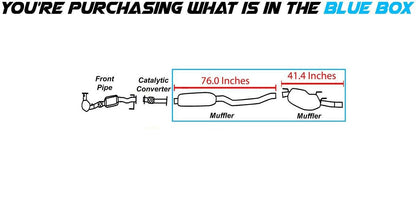 1999-2003 Saab 9-5 2.3L Turbo Front and Rear Muffler Exhaust System Kit