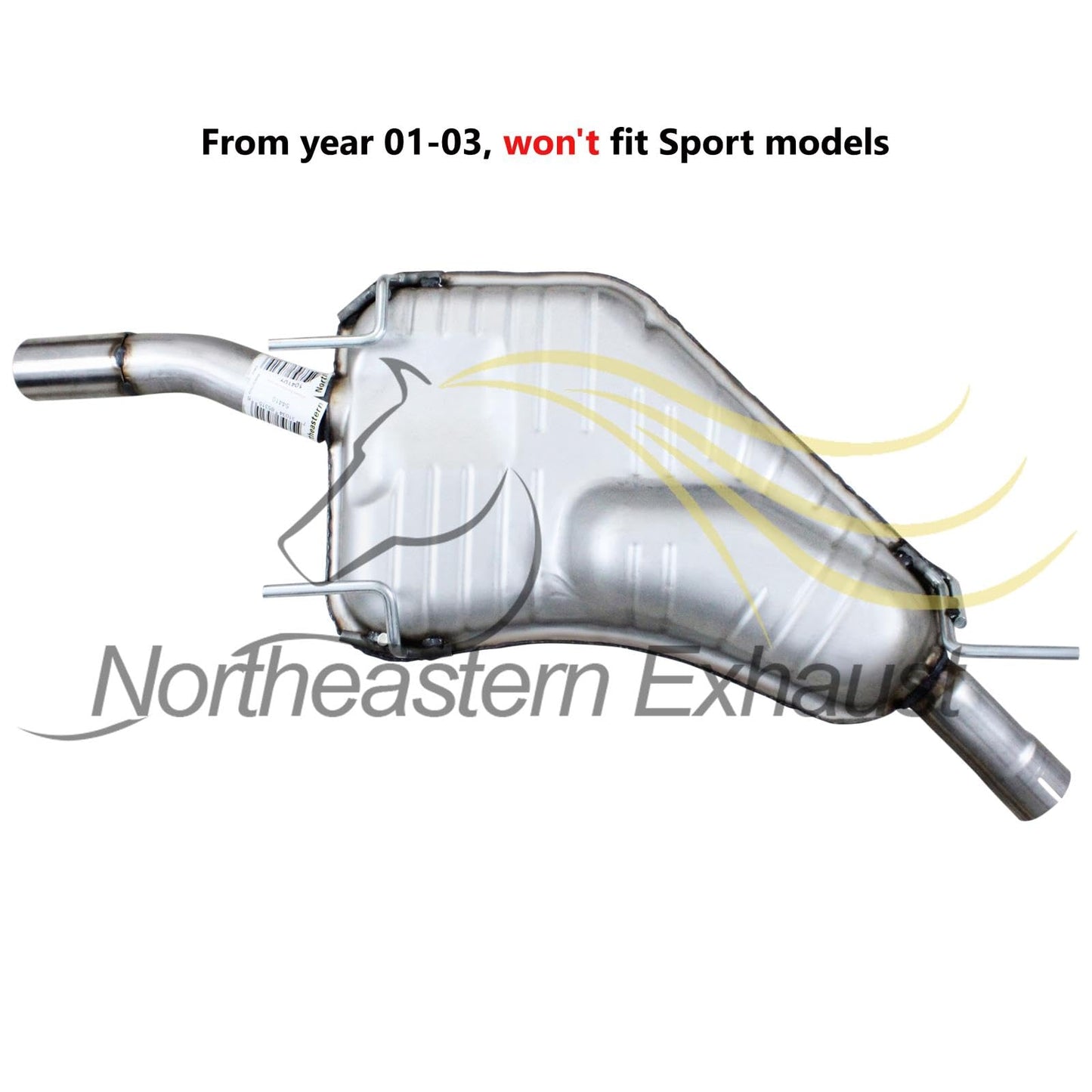 1999-2003 Saab 9-5 2.3L Turbo Front and Rear Muffler Exhaust System Kit