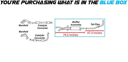 2007-2016 Toyota Tundra 4.6L 5.7L Exhaust Muffler and Tail Pipe