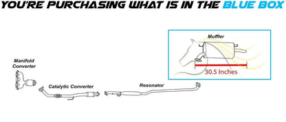 Northeastern Exhaust | Stainless Steel Direct Fit Exhaust Muffler Compatible for 1997-2001 Toyota Camry 2.2L | 2002-2003 Toyota Solara 2.4L | Free Gasket Included | Automotive Replacement Part