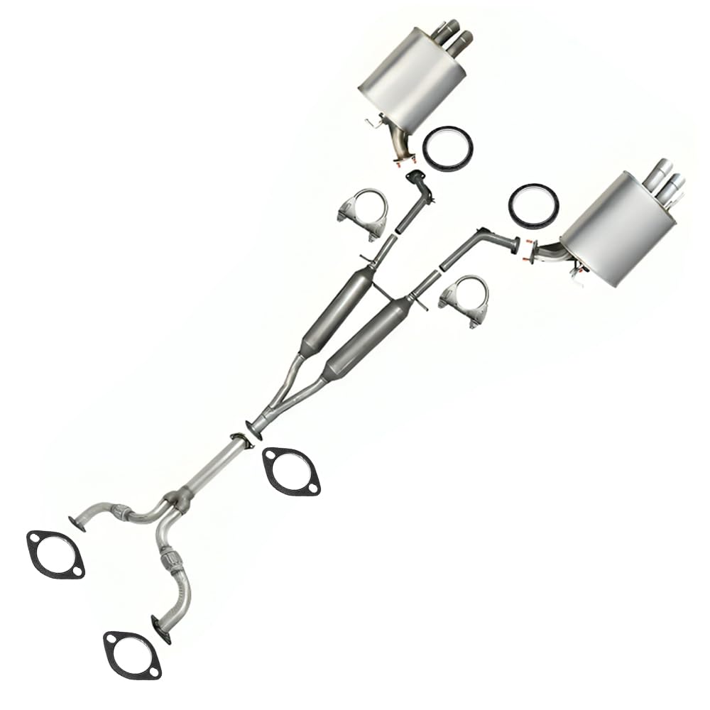 Northeastern Exhaust | Stainless Steel Y-pipe Resonator Mufflers Exhaust Kit compatible 2006-2008 Infiniti M35 RWD 3.5L