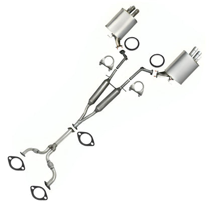 Northeastern Exhaust | Stainless Steel Y-pipe Resonator Mufflers Exhaust Kit compatible 2006-2008 Infiniti M35 RWD 3.5L