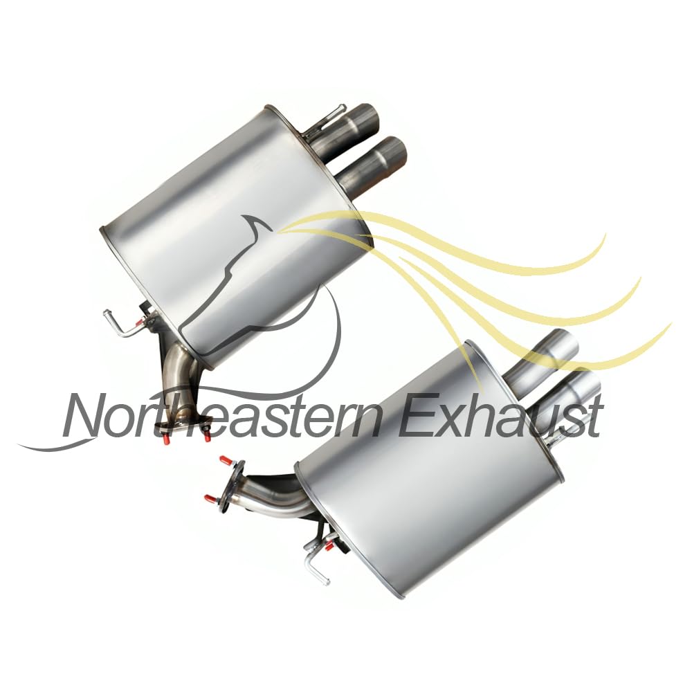 Northeastern Exhaust | Stainless Steel Y-pipe Resonator Mufflers Exhaust Kit compatible 2006-2008 Infiniti M35 RWD 3.5L