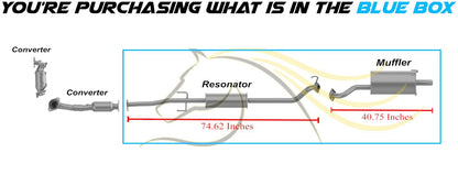 2012-2014 Honda CR-V 2.4L Exhaust Resonator Pipe and Muffler