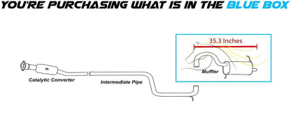 Northeastern Exhaust | Stainless Steel Muffler w/ Hangers Compatible for Chrysler PT Cruiser 2001-2008 2.4L | Free Hangers and Clamp Included | Automotive Replacement Part