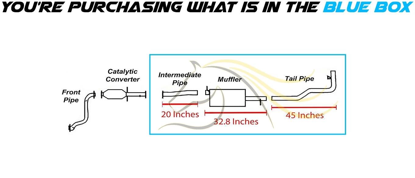 1996-1997 Chevrolet S10, GMC Sonoma, Isuzu Hombre 2.2L Exhaust Pipe, Muffler and Tail Pipe