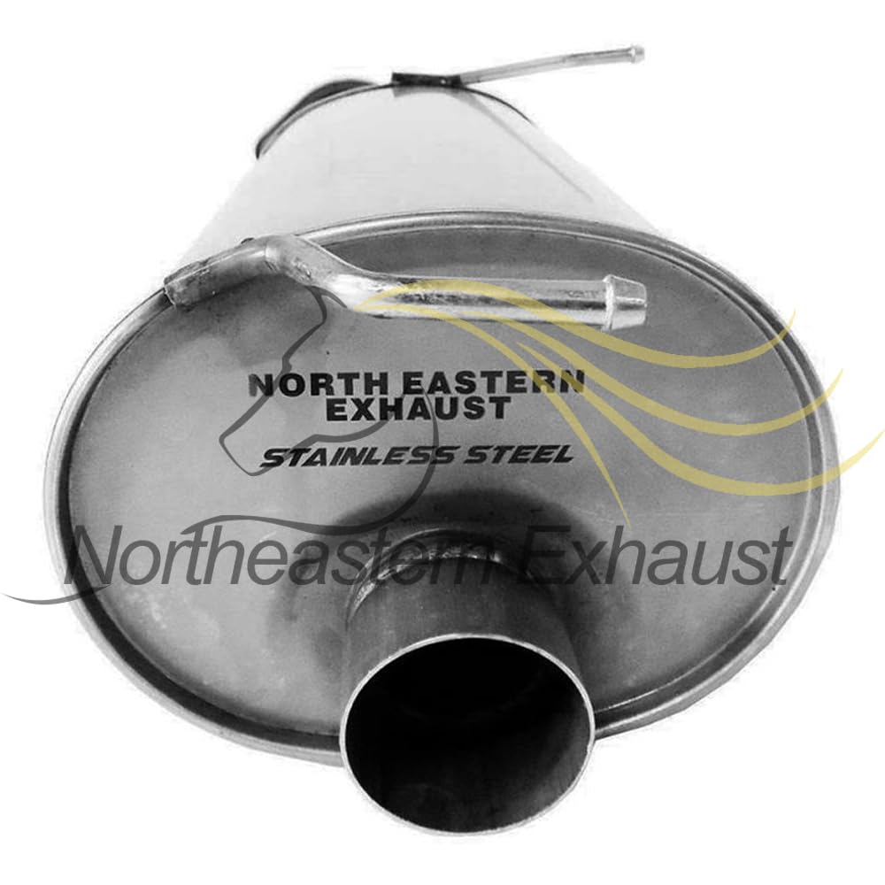 Northeastern Exhaust | Stainless Steel - Exhaust Muffler Compatible for Chevrolet/GMC Express/Savana 1500 2003-2008 4.3L 5.3L | Express/Savana 2500 2003-2005 4.3L 5.3L | Free Clamp, and Bolts Included