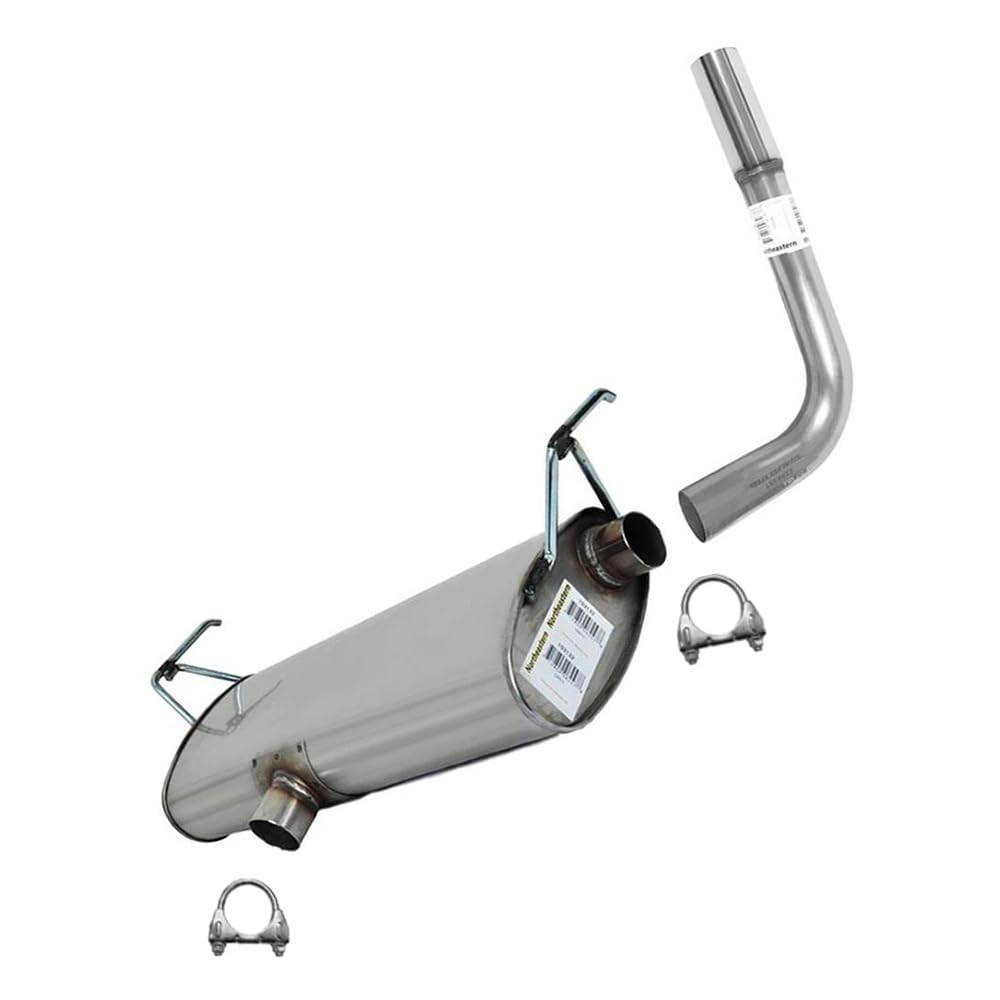 Northeastern Exhaust | Stainless Steel Exhaust Muffler and Tail Pipe Compatible for Pontiac G6 2008-2010 3.5L | Saturn Aura 2007-2008 3.5L | Free Clamps Included | Automotive Replacement Part