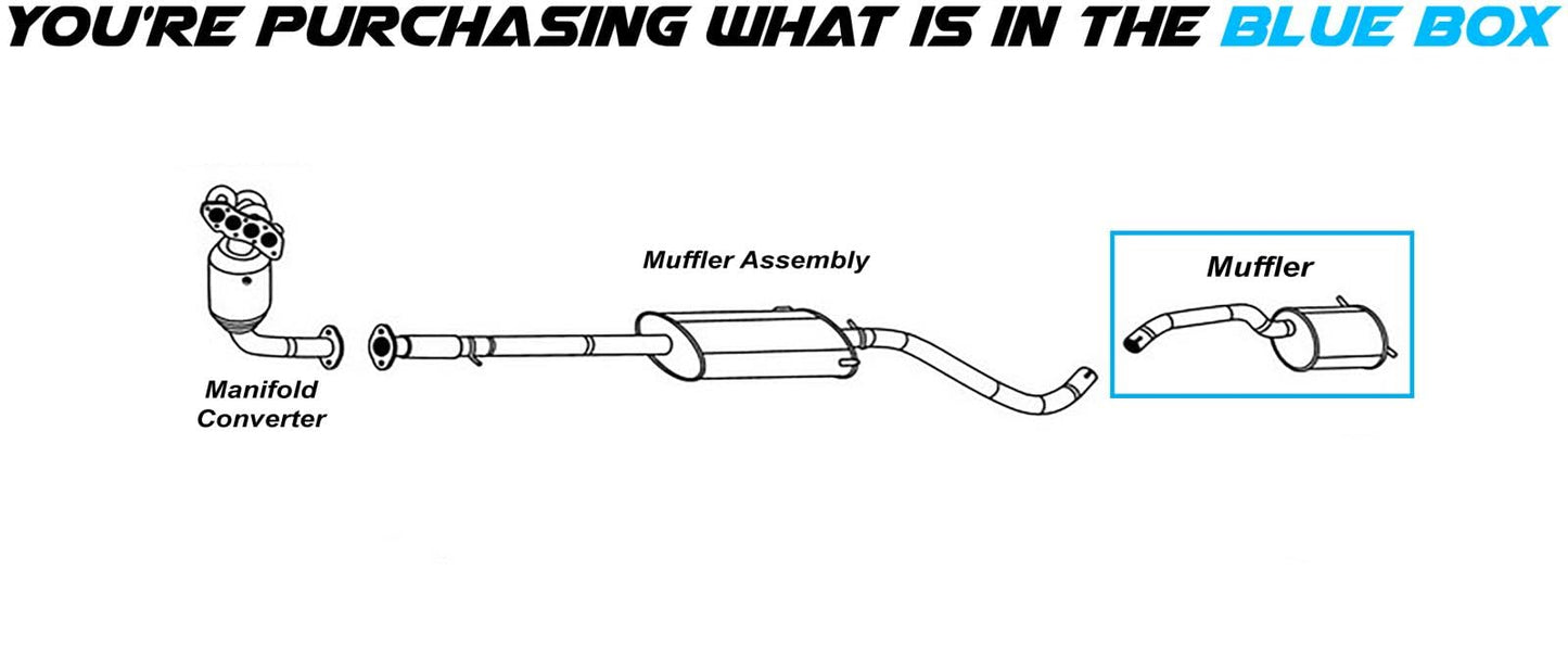2012-2017 Fiat 500 1.4L Exhaust Muffler