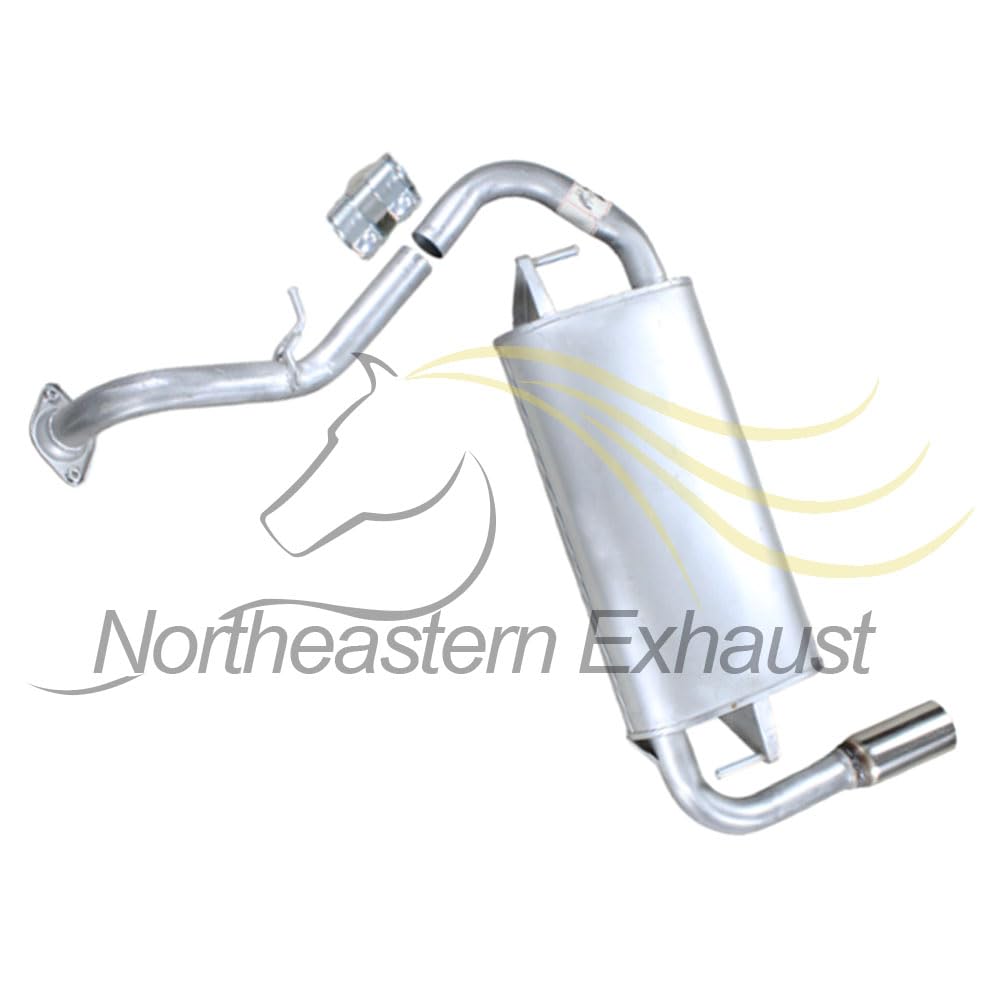Northeastern Exhaust | Direct fit Exhaust Muffler Assembly Compatible for Pontiac Vibe 2003-2006 1.8L | Toyota Matrix 2003-2006 1.8L | Free Gasket and Sleeve Included | Automotive Replacement Part