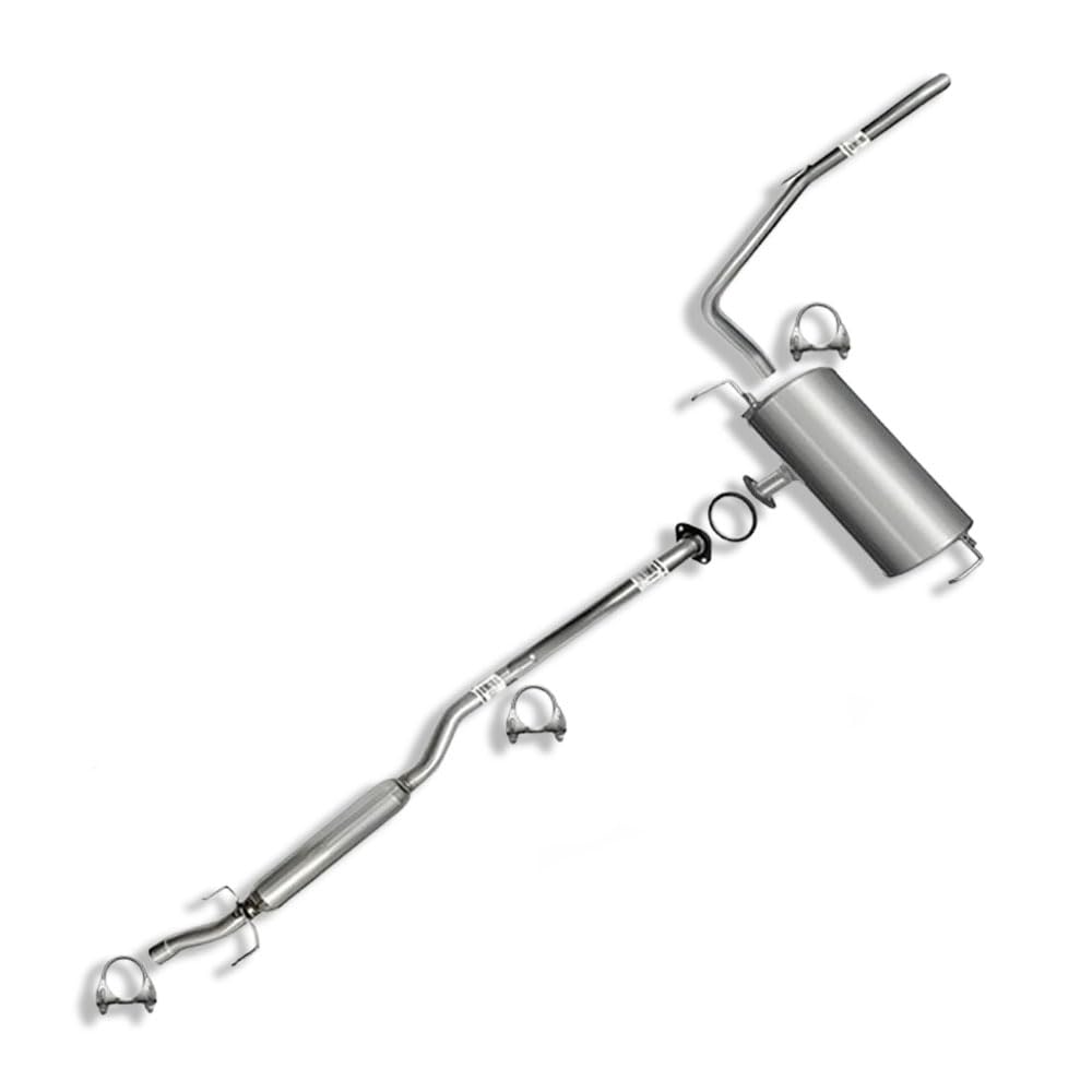 Northeastern Exhaust | Stainless Steel | Resonator Pipe, Muffler, Tailpipe Exhaust System Kit Compatible with Toyota Sienna 2004-2006 FWD 3.3L | Free Gaskets and Clamps Included | Automotive Replacement Part