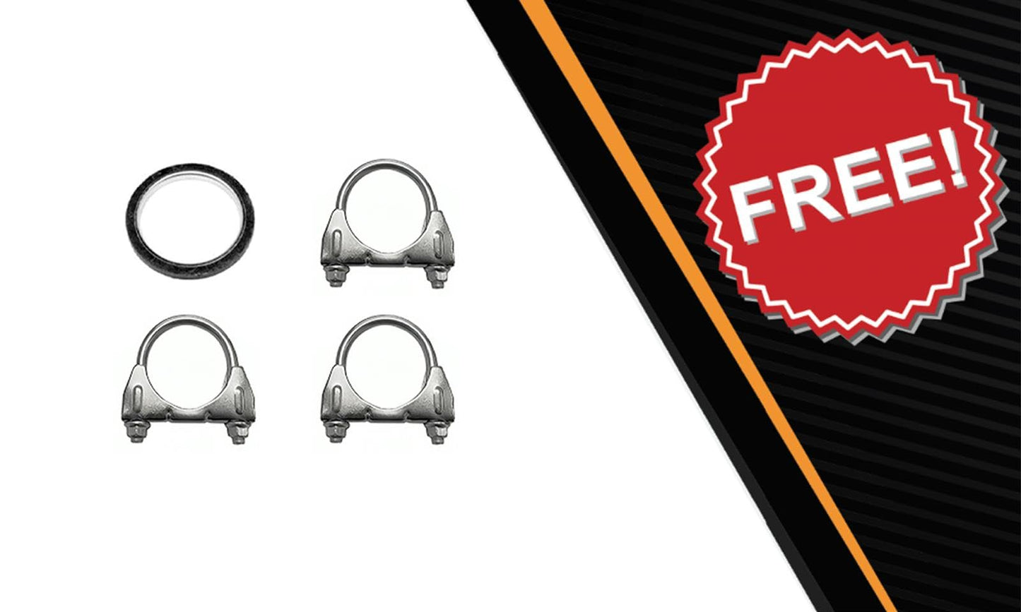 Northeastern Exhaust | Stainless Steel | Resonator Pipe, Muffler, Tailpipe Exhaust System Kit Compatible with Toyota Sienna 2004-2006 FWD 3.3L | Free Gaskets and Clamps Included | Automotive Replacement Part