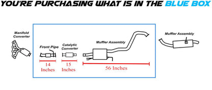 2014-2019 Kia Soul 1.6L Exhaust Pipe and Muffler with EPA Approved Catalytic