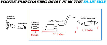 Northeastern Exhaust | Stainless Steel - EPA-Approved Catalytic Converter, Center and Rear Muffler Assembly Compatible for KIA Soul 2014-2019 1.6L | Free Gaskets and Clamps Included | Automotive Replacement Part