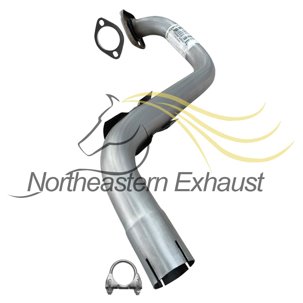 Northeastern Exhaust | Stainless Steel Resonator Pipe, Rear Muffler Assembly Compatible for KIA Soul 2014-2016 2.0L | Free Clamps and Gasket Included | Automotive Replacement Part