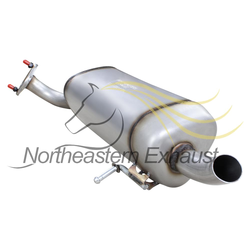 Northeastern Exhaust | Stainless Steel Resonator Pipe, Rear Muffler Assembly Compatible for KIA Soul 2014-2016 2.0L | Free Clamps and Gasket Included | Automotive Replacement Part