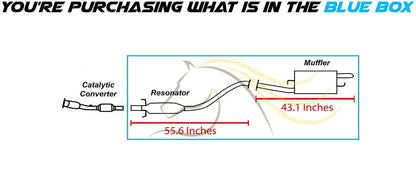 2003-2005 Toyota Corolla 1.8L Muffler Resonator Pipe Exhaust System Kit