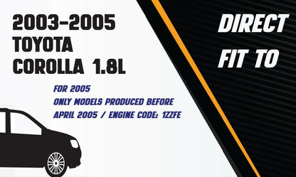 2003-2005 Toyota Corolla 1.8L Muffler Resonator Pipe Exhaust System Kit