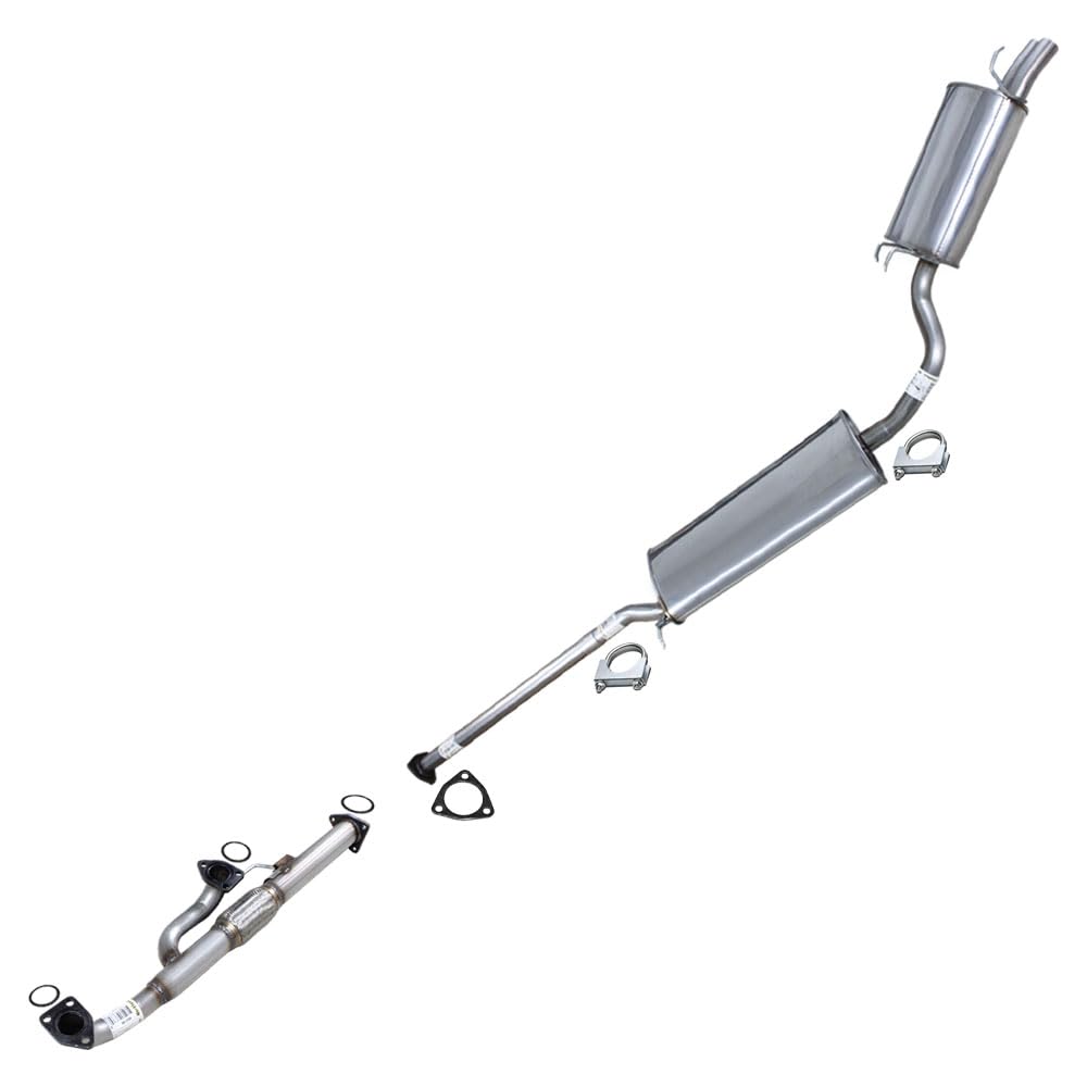 Northeastern Exhaust | Stainless Steel Exhaust Direct Fit Front Pipe, Intermediate Pipe & Muffler Exhaust System Kit Compatible for 2005-2008 Honda Pilot 3.5L | 2003 Acura MDX 3.5L | Free Exhaust Hardware Included | Automotive Replacement Part