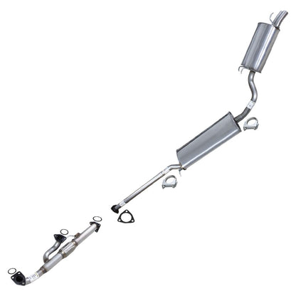 Northeastern Exhaust | Stainless Steel Exhaust Direct Fit Front Pipe, Intermediate Pipe & Muffler Exhaust System Kit Compatible for 2005-2008 Honda Pilot 3.5L | 2003 Acura MDX 3.5L | Free Exhaust Hardware Included | Automotive Replacement Part
