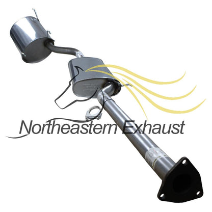 Northeastern Exhaust | Stainless Steel Exhaust Direct Fit Front Pipe, Intermediate Pipe & Muffler Exhaust System Kit Compatible for 2005-2008 Honda Pilot 3.5L | 2003 Acura MDX 3.5L | Free Exhaust Hardware Included | Automotive Replacement Part