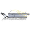 2002-2004 Nissan Xterra 3.3L Stainless Steel - Exhaust Y-Pipe Muffler Assembly