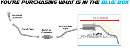 Northeastern Exhaust | Direct Fit Exhaust Muffler Tailpipe Compatible for Nissan Xterra and Frontier 2001-2004 2.4L | Free Clamp Included | Automotive Replacement Part