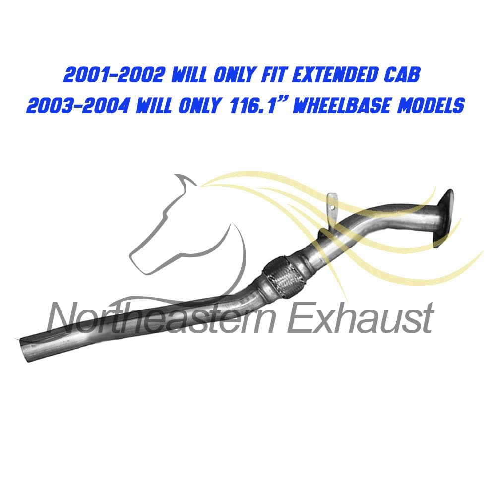 Northeastern Exhaust | Direct Fit Intermediate Flex Pipe & Muffler Exhaust System Kit Compatible for Nissan Frontier 2001-2004 2.4L | Free Gasket and Clamp Included