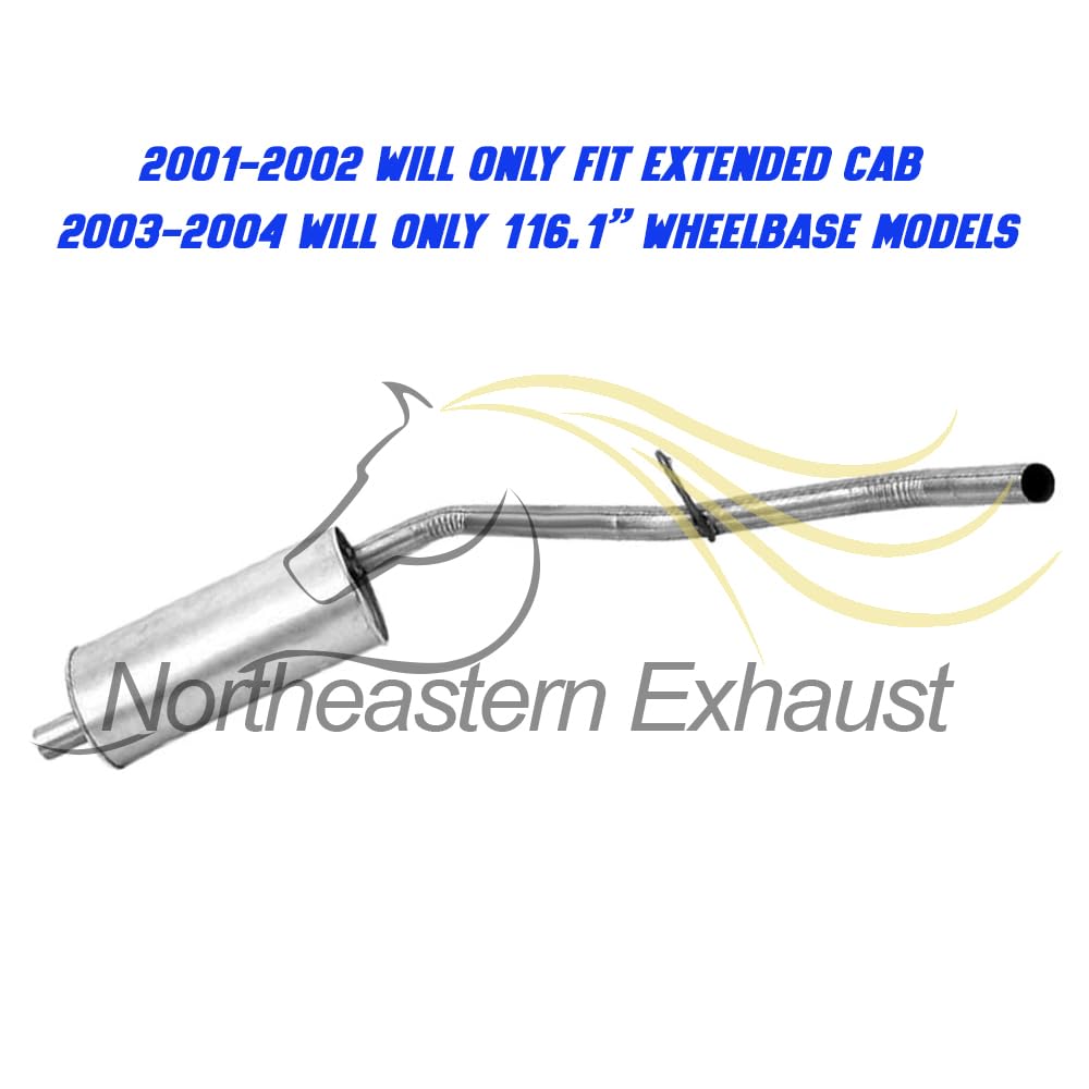 Northeastern Exhaust | Direct Fit Intermediate Flex Pipe & Muffler Exhaust System Kit Compatible for Nissan Frontier 2001-2004 2.4L | Free Gasket and Clamp Included